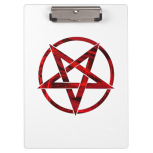 Red Devil Pentagram Klemmbrett