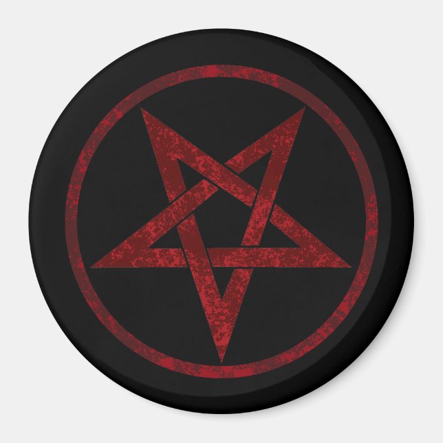 Red Devil Pentagram Magnet (Vorne)