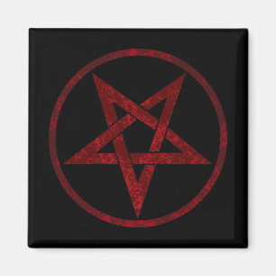 Red Devil Pentagram Magnet