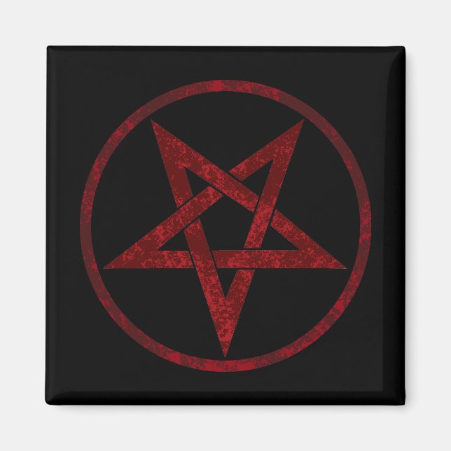 Red Devil Pentagram Magnet (Vorne)