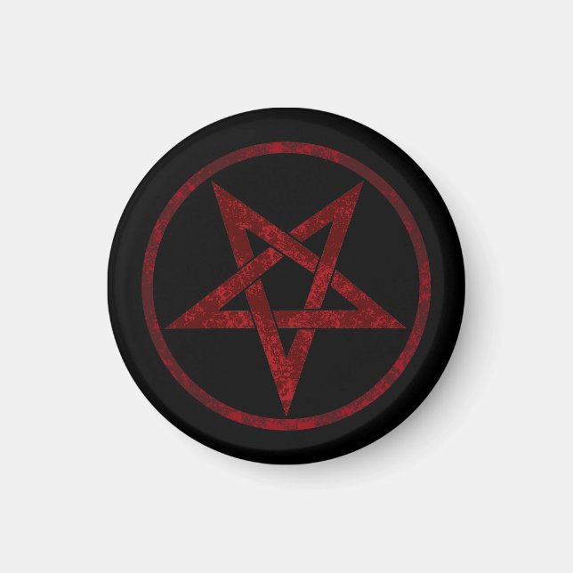 Red Devil Pentagram Magnet (Vorne)