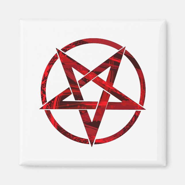 Red Devil Pentagram Magnet (Vorne)