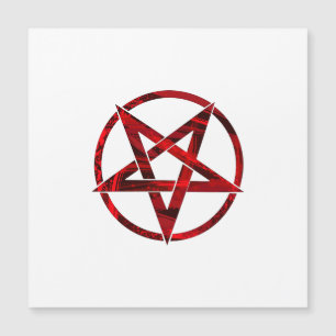 Red Devil Pentagram Magnetkarte