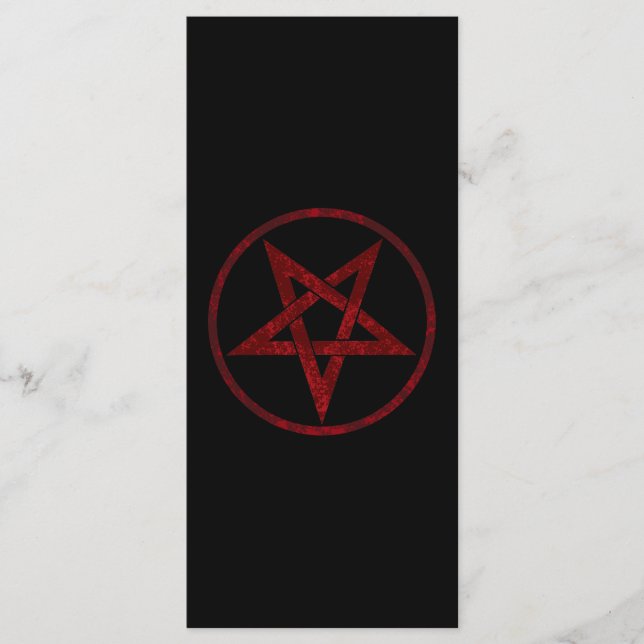 Red Devil Pentagram Menükarte (Vorderseite)