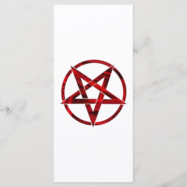 Red Devil Pentagram Menükarte (Vorderseite)