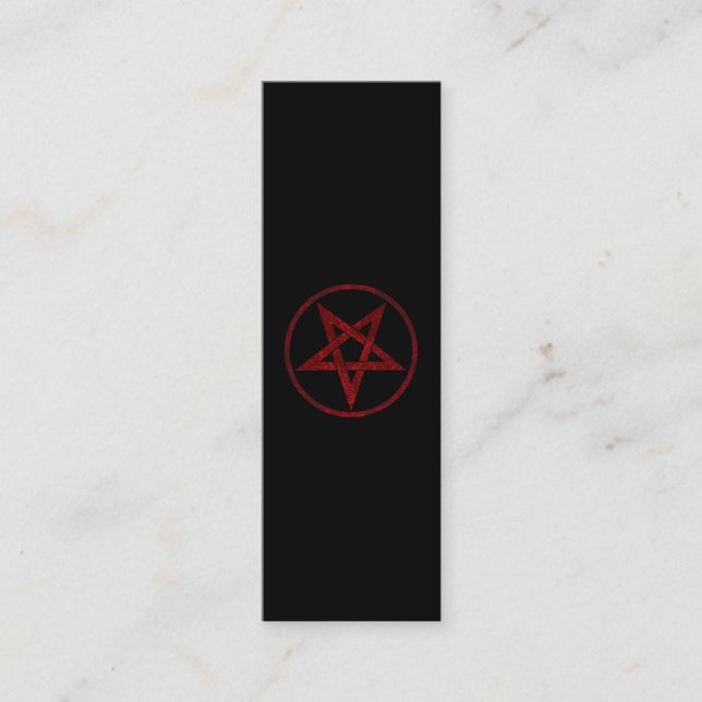 Red Devil Pentagram Mini Visitenkarte (Vorderseite)