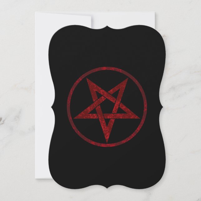 Red Devil Pentagram Mitteilungskarte (Vorderseite)