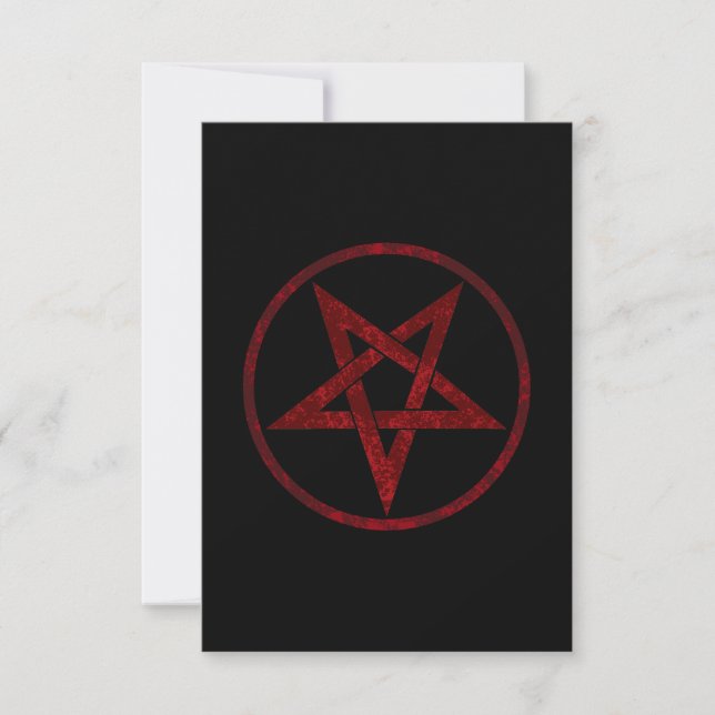 Red Devil Pentagram Mitteilungskarte (Vorderseite)