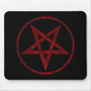 Red Devil Pentagram Mousepad