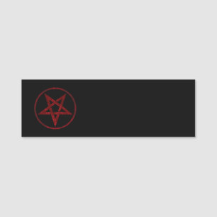 Red Devil Pentagram Namensschild