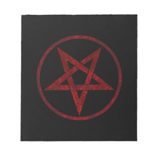 Red Devil Pentagram Notizblock