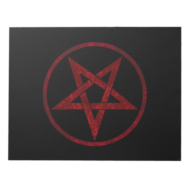 Red Devil Pentagram Notizblock (Vorderseite)