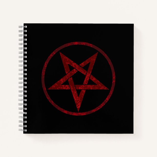 Red Devil Pentagram Notizbuch (Vorderseite)
