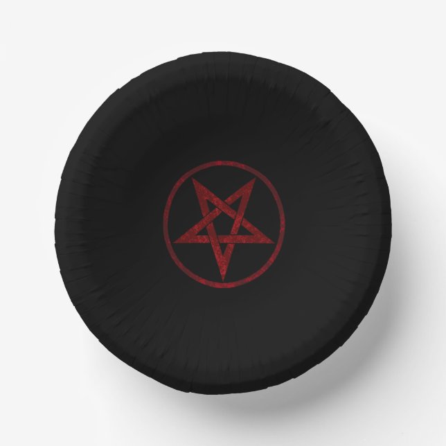 Red Devil Pentagram Pappteller (Vorderseite)