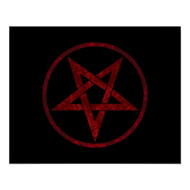 Red Devil Pentagram Poster (Vorderseite)
