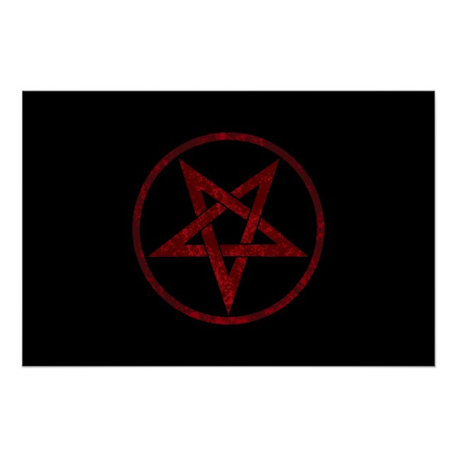 Red Devil Pentagram Poster (Vorderseite)