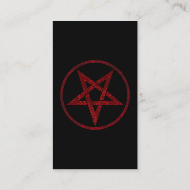 Red Devil Pentagram Rabattkarte (Vorderseite)