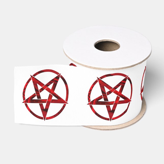 Red Devil Pentagram Ripsband (Spule)