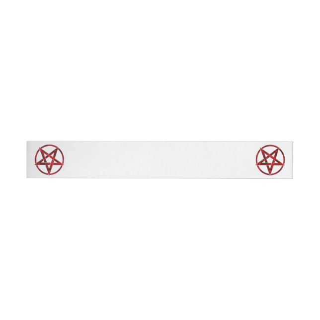Red Devil Pentagram Rundum-Adressaufkleber (Person)