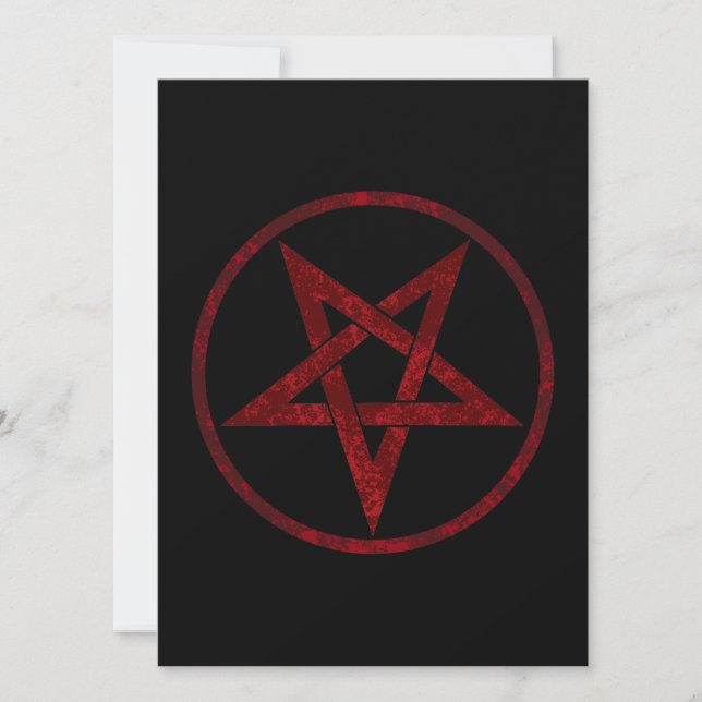 Red Devil Pentagram Save The Date (Vorderseite)