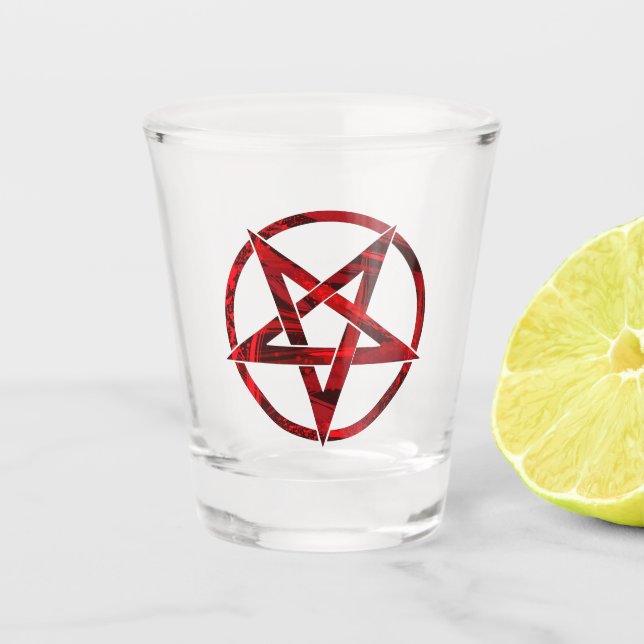Red Devil Pentagram Schnapsglas (Vorderseite)