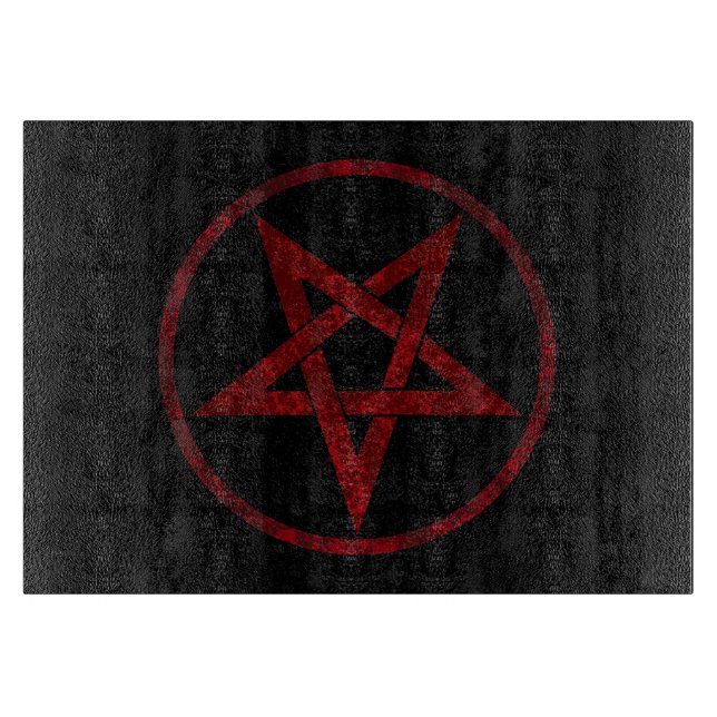 Red Devil Pentagram Schneidebrett (Vorderseite)