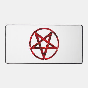 Red Devil Pentagram Schreibtischunterlage