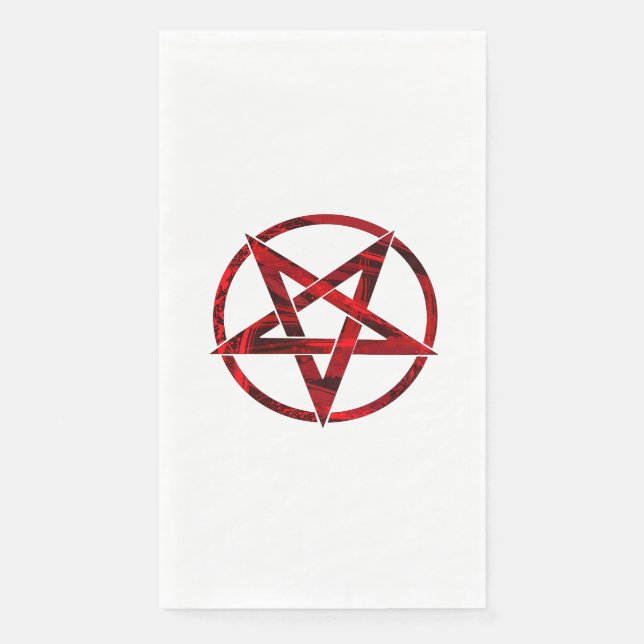 Red Devil Pentagram Serviette (Vorderseite)