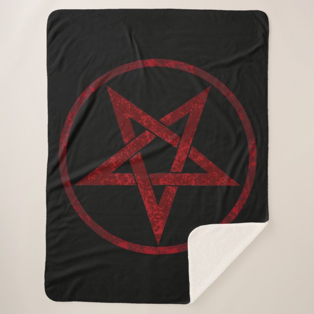 Red Devil Pentagram Sherpadecke (Vorderseite)