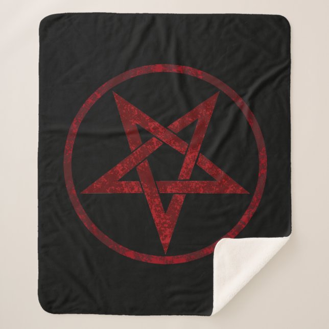 Red Devil Pentagram Sherpadecke (Vorderseite)