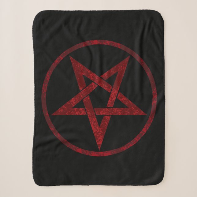 Red Devil Pentagram Sherpadecke (Vorderseite)