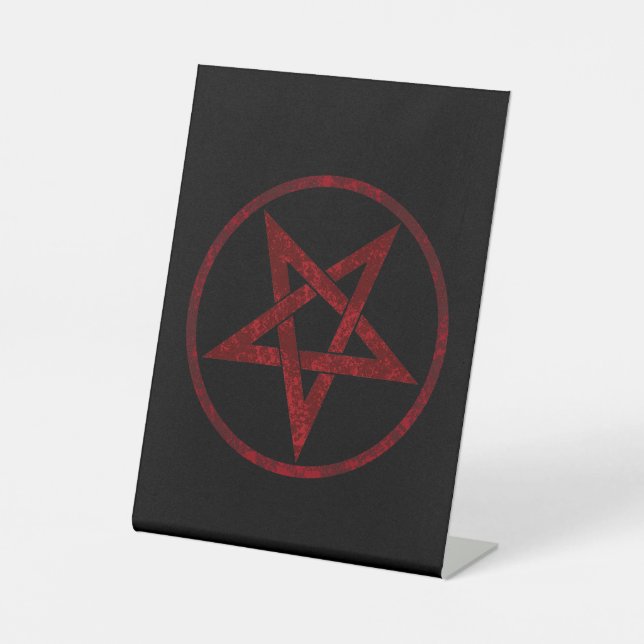 Red Devil Pentagram Sockelschild (Vorderseite)
