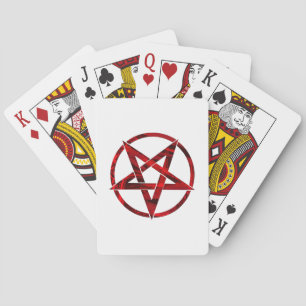 Red Devil Pentagram Spielkarten