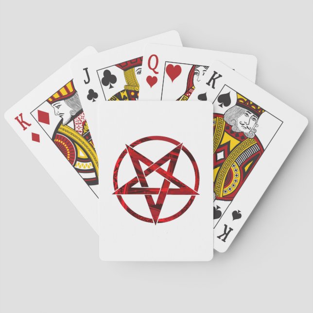 Red Devil Pentagram Spielkarten (Rückseite)