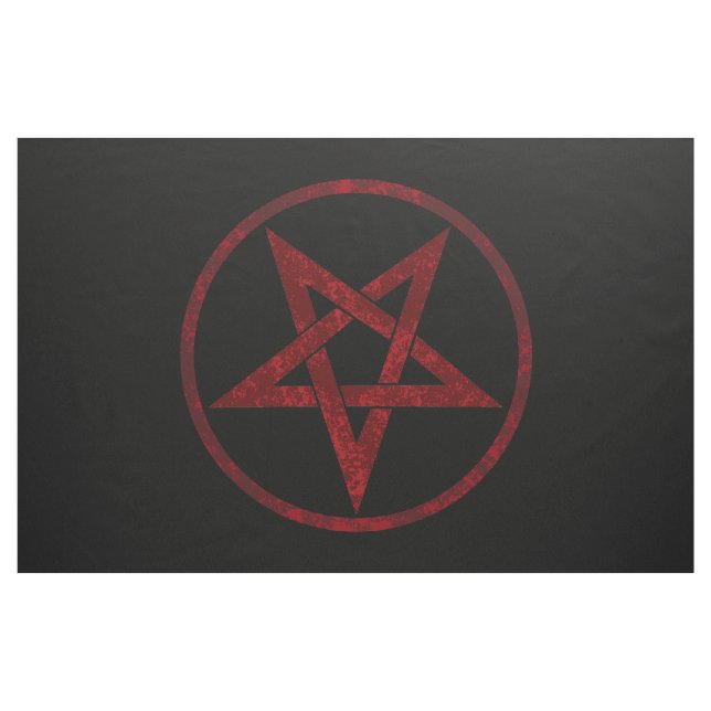 Red Devil Pentagram Stoff (Yard (91,4 cm))