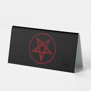 Red Devil Pentagram Tischaufsteller