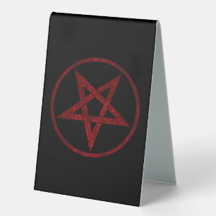 Red Devil Pentagram Tischaufsteller