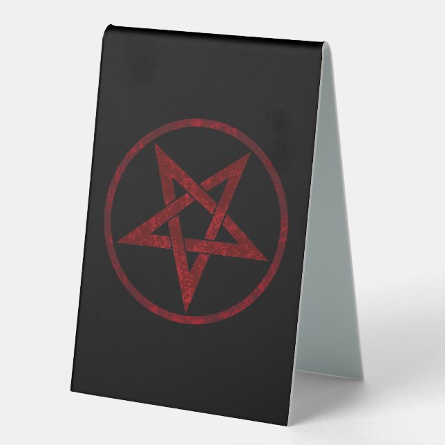 Red Devil Pentagram Tischaufsteller (Vorderseite)