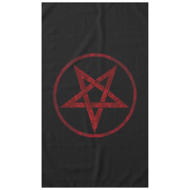Red Devil Pentagram Tischdecke (Vorderseite)