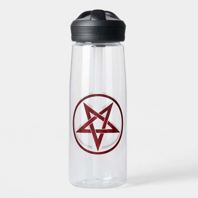 Red Devil Pentagram Trinkflasche (Vorne)