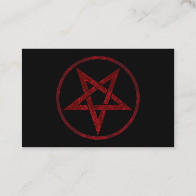 Red Devil Pentagram Visitenkarte (Vorderseite)
