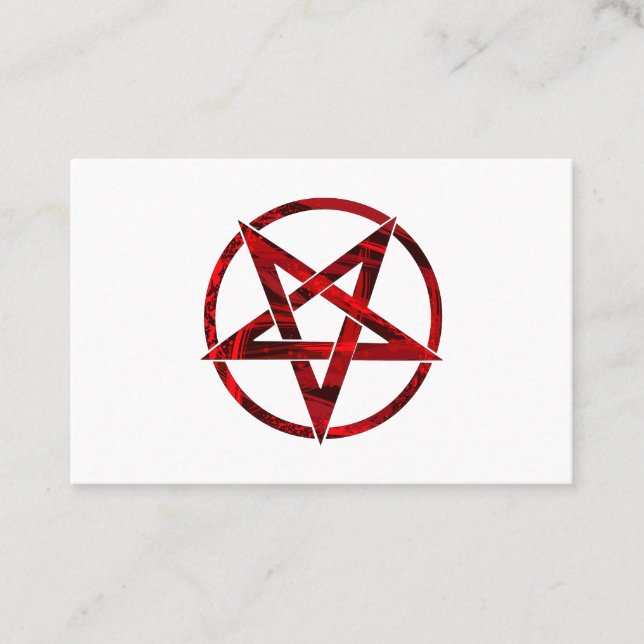 Red Devil Pentagram Visitenkarte (Vorderseite)