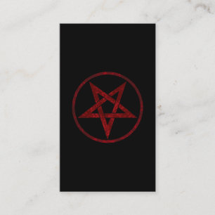 Red Devil Pentagram Visitenkarte