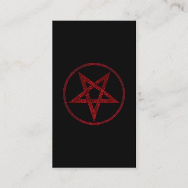 Red Devil Pentagram Visitenkarte (Vorderseite)