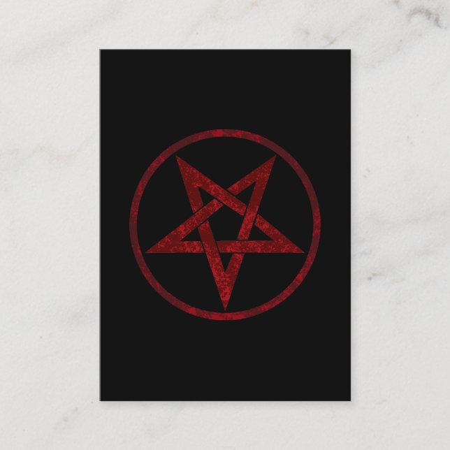 Red Devil Pentagram Visitenkarte (Vorderseite)