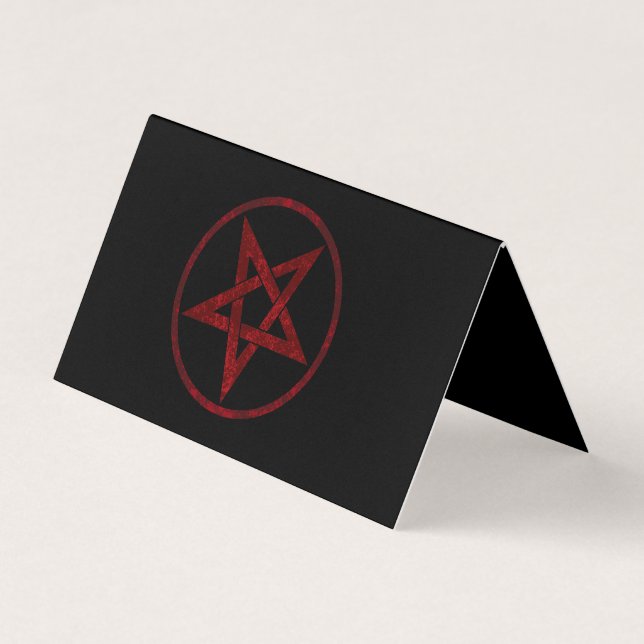 Red Devil Pentagram Visitenkarten (Vorderseite)