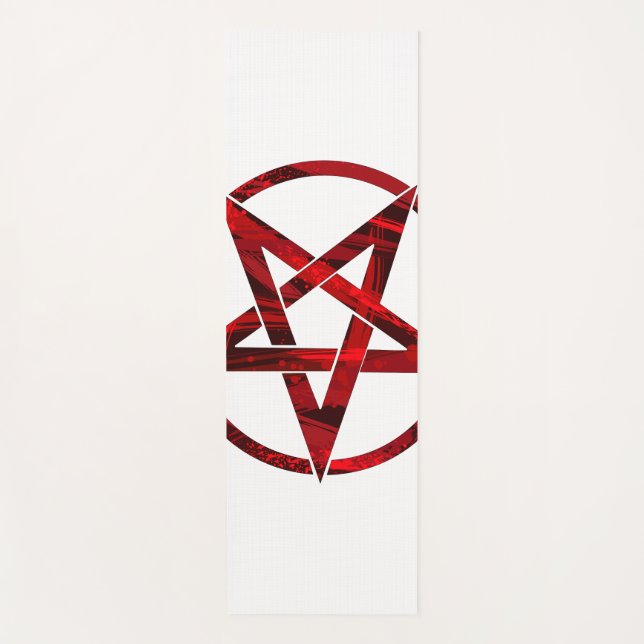 Red Devil Pentagram Yogamatte (Vorderseite)