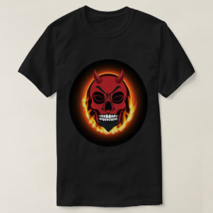 Red Devil Skeleton Demon Tshirt