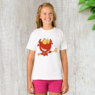 Red Devil Tenant Une T-Shirt Pour Filles De Fourch