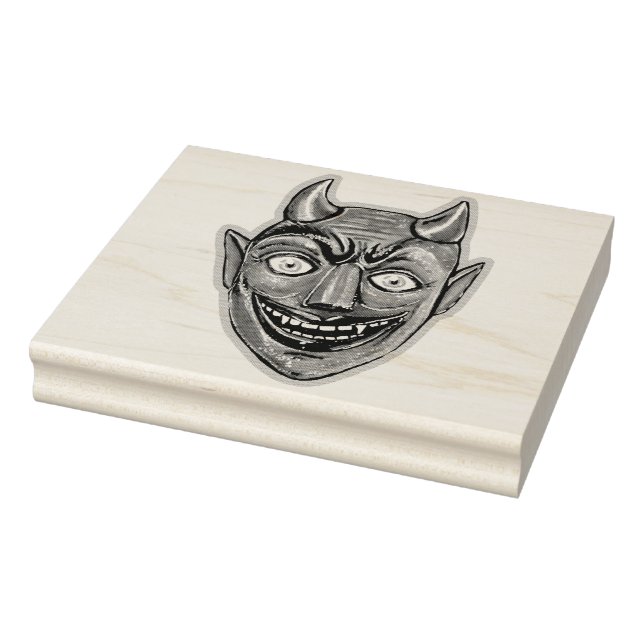 Red Devil Vintag Halloweenys Gummistempel (Stempel)